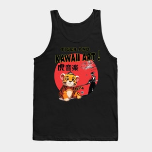 Kawaii Cute and Zodiac Tiger Tank Top